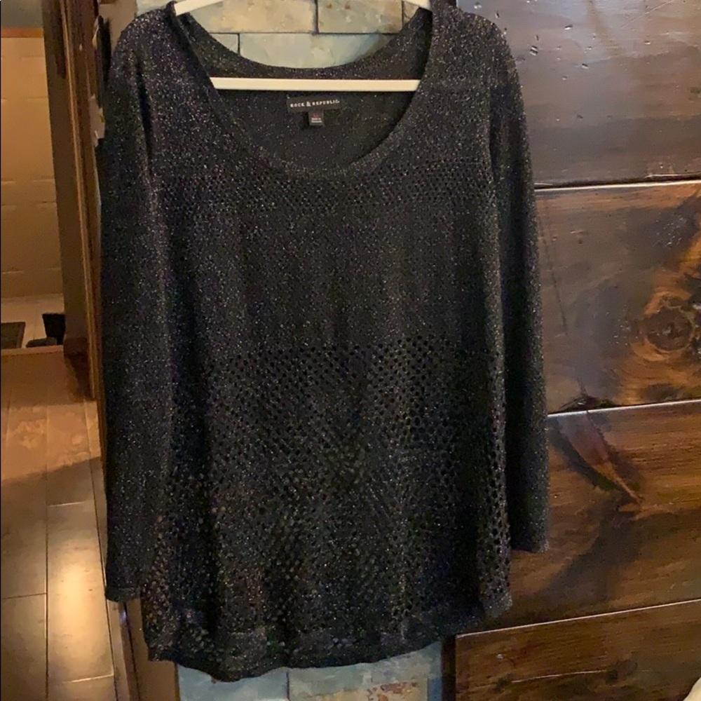 Brand new Rock & Republic sheer sweater
